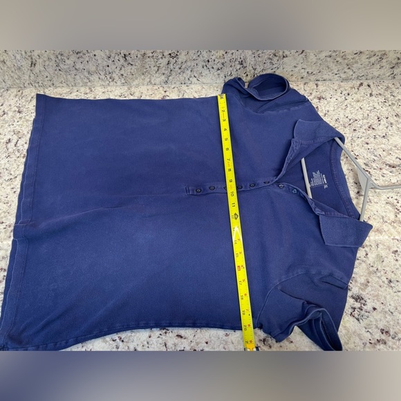 3/$15 Old Navy Women’s 10-button polo shirt navy blue - Picture 6 of 7